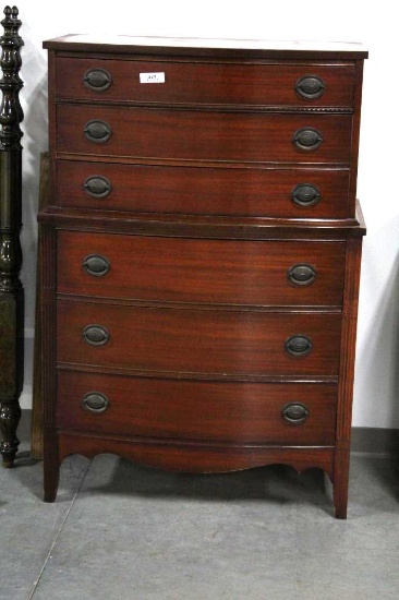 HARMONY HOUSE MAHOGANY HIGHBOY WITH MATCHING DRESSER AND MIRROR