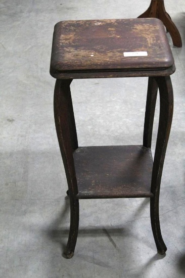 OAK PLANT STAND, 14" X 14"