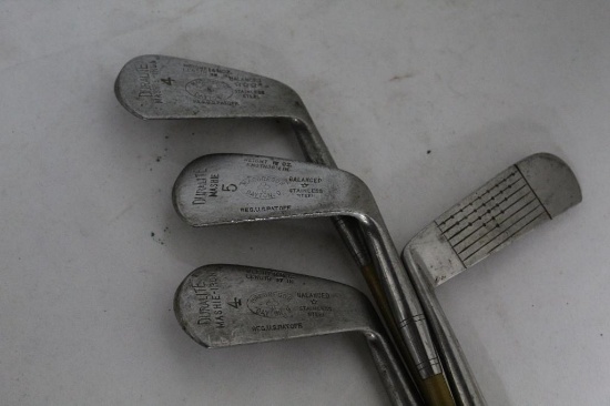 4 MACGREGOR DURALITE STEEL SHAFT IRONS