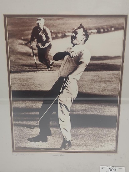 ARNOLD PALMER WINNING THE U.S. OPEN PRINT, 17.25" X 21"