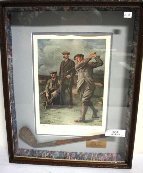 SHADOW BOX - THE TRIUMVIRATE WITH CLUB, 21" X 17"