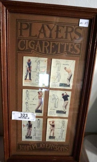 FRAMED PLAYER'S CIGARETTES CARDS, 9.25" x 17.25"