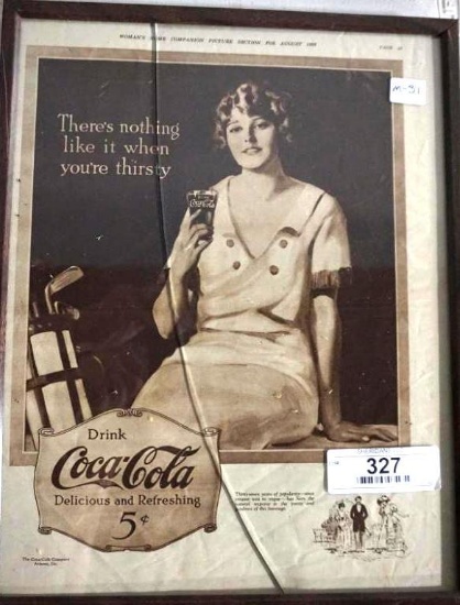 COCA-COLA ADVERTISING PAGE FROM 1923 WOMEN'S HOME COMPANION, 11.25" x 14.25