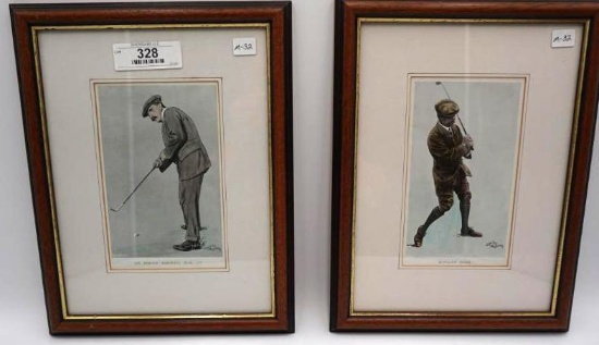2 CHARLES AMBROSE PRINTS - ROWLAND JONES & HORACE MARSHALL, 10.5" X 13.5"
