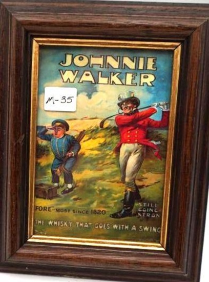 JOHNNIE WALKER WHISKY AD, 7.75" X 6.25"