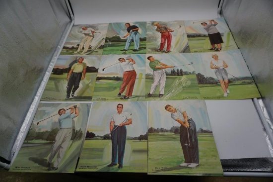 12 MACGREGOR ADVISORY STAFF PRINTS - UNFRAMEDTOMMY ARMOUR, JACK BURKE, JIMM