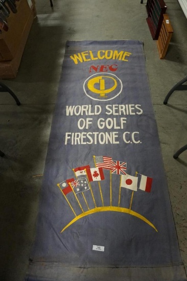 BANNER FROM WORLD SERIES OF GOLF - FIRESTONE COUNTRY CLUB
