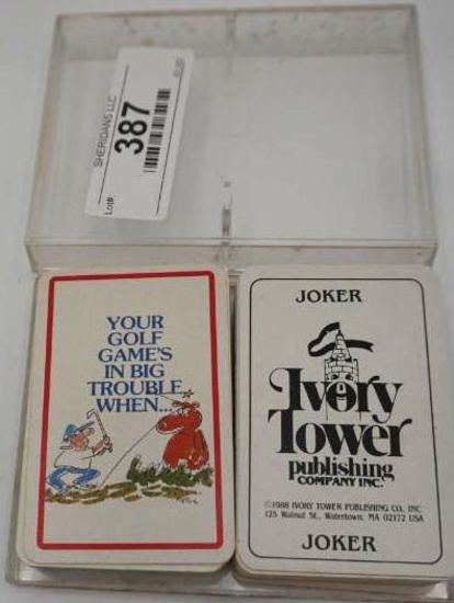 BOX OF CARDS: YOUR GOLF GAME'S IN BIG TROUBLE WHEN ?