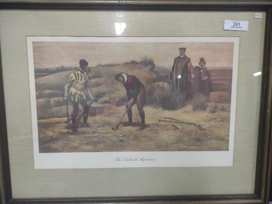 THE SABBATH BREAKERS - BY DOLLMAN 1896, 32" X 25"