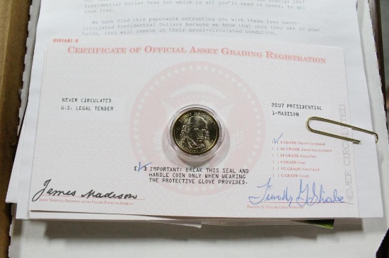 (6) ROLLS UNCIRCULATED PRESIDENTIAL DOLLARS