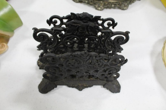FANCY CAST IRON LETTER HOLDER