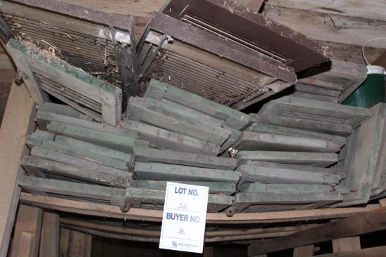LARGE LOT OF WOOD SHUTTERS (APPROX. 30)