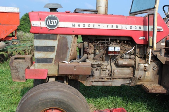 MASSEY-FERGUSON 1130 DIESEL WITH DUALS - WEIGHTS 3084 HOURS, 18.4 X38 REAR