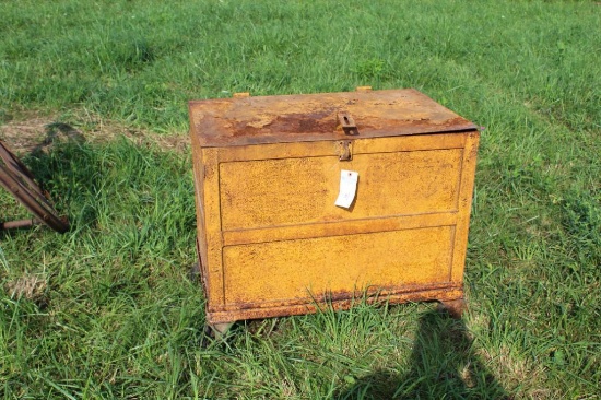 METAL JOB BOX 36" X 24" X 25" W/SCRAP