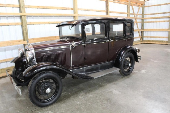 1930 FORD MODEL A SEDAN, 45,395 MI. (1-FAMILY CAR)