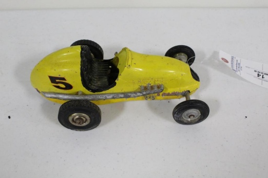 OHLSSON & RICE, INC. MITE TETHER CAR, REAR ENGINE, SLIGHT DAMAGE TO GRILL,