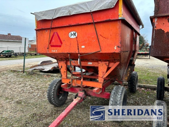 62-2: J & M GRAVITY WAGON, 250 BU. WITH ROLL TARP