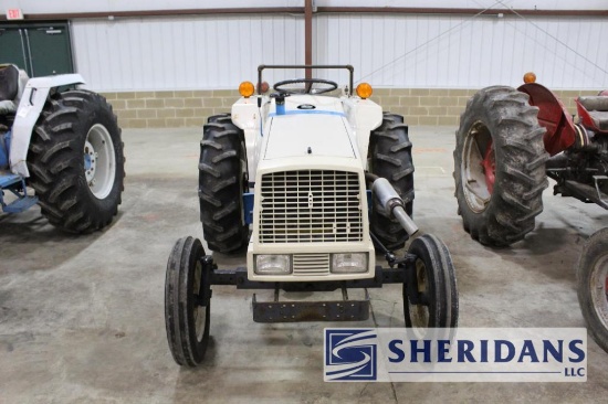 17-3: MITSUBISHI MT250 DIESEL TRACTOR, RUNS, FIRESTONE TIRES, SOME TIRE WAL
