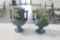 PAIR OF ROSEVILLE BUSH BERRY VASES, 6