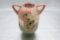 ROSEVILLE WHITE ROSE VASE, 6