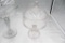 (2) PATTERN GLASS COMPOTES AND CAKE STAND
