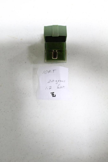 1.2 DWT, 10K GOLD PENDANT; WEIGHT INCLUDES STONE