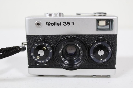 ROLLEI 35T CAMERA, TESSAR 40MM F3.5, LEATHER CASE, SINGAPORE
