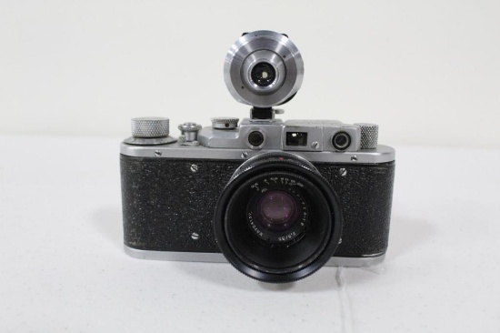 ZORKI 35MM CAMERA, 35MM F2.8, WITH LEICA UNIVERSAL VIEWFINDER
