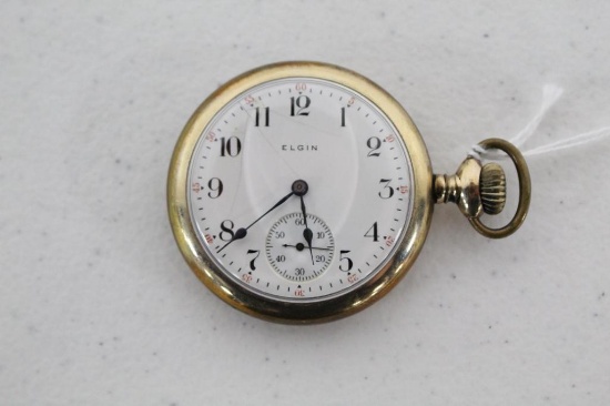 ELGIN POCKET WATCH (NON-RAILROAD GRADE; OPEN FACE CASING) W/SERIAL #1159318