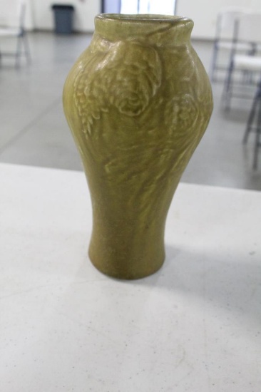 1913 ROOKWOOD EMBOSSED ARTS & CRAFT VASE, 7.25"