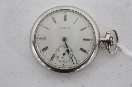 ELGIN POCKET WATCH (NON-RAILROAD GRADE; OPEN FACE CASING) W/SERIAL #1762944