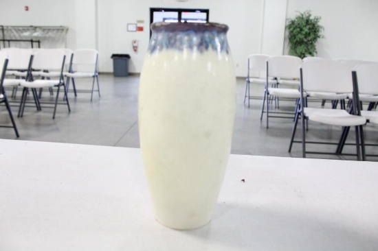 1917 ROOKWOOD VASE, BY ELIZABETH MCDERMOTT, CRAZING AND ROUGHNESS AROUND TH