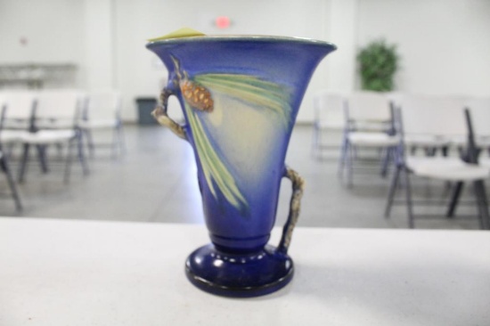 ROSEVILLE BLUE PINE CONE VASE, 6"