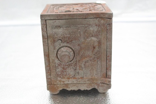 BANK OF INDUSTRY, CAST IRON, MANUFACTURED BY KENTON CO., 3.5" X 4.25" X 5.5