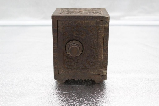KENTON SAVINGS BANK, CAST IRON, 3.25" X 3" X 4.25"
