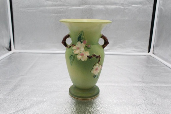 ROSEVILLE APPLE BLOSSOM VASE, 8"