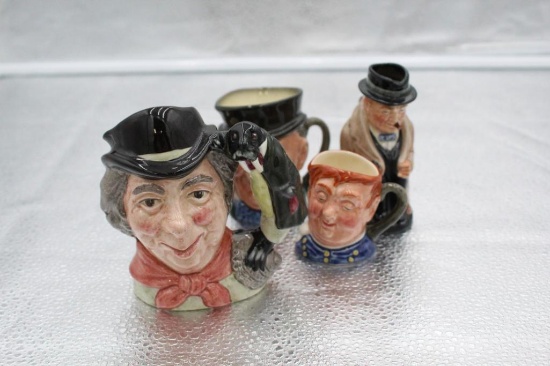 (5) ROYAL DAULTON TOBY MUGS