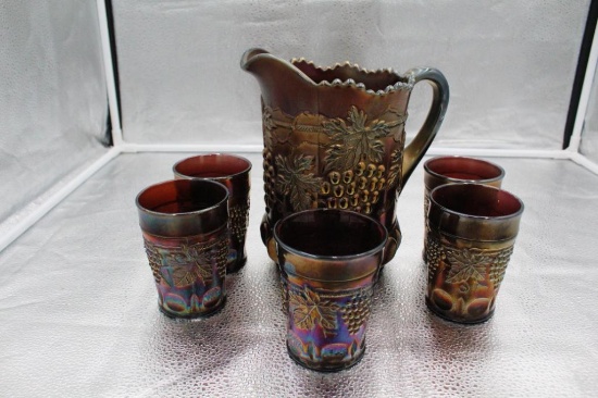NORTHWOOD GRAPE AND CABLE WATER SET