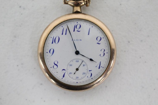 ELGIN POCKET WATCH (NON-RAILROAD GRADE; OPEN FACE CASING) W/SERIAL #2188945