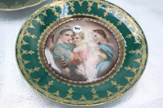 (3) PORTRAIT PLATES, 10"