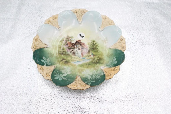 RS PRUSSIAN SERVING PLATE, RED ARK, 8.5"