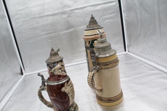 (4) BEER STEINS