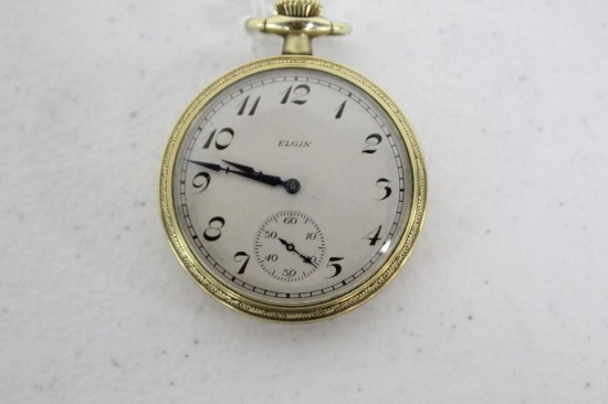 ELGIN POCKET WATCH (NON-RAILROAD GRADE; OPEN FACE CASING) W/SERIAL #2731475