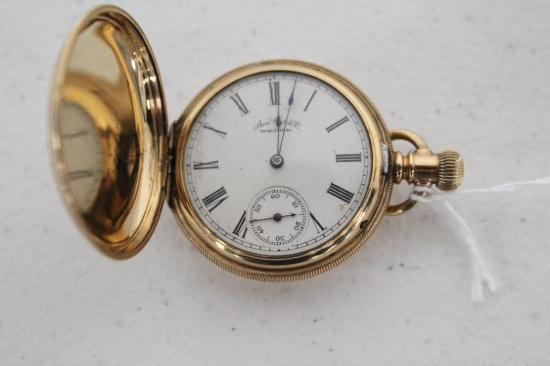 WALTHAM POCKET WATCH (NON-RAILROAD GRADE; HUNT CASING) W/SERIAL #3409647 &