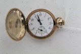 ILLINOIS POCKET WATCH (NON-RAILROAD GRADE; HUNT CASING) W/SERIAL #1967439 &