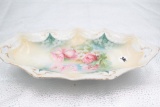 MARKED RS PRUSSIA SERVING BOWL AND CELERY DISH