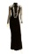 Whitney Houston's Black Velvet/Mesh Evening Gown