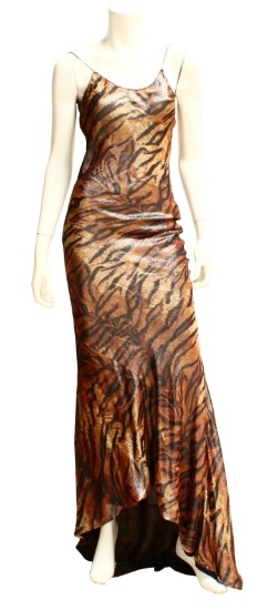 Whitney Houston's Tiger Print Evening Gown