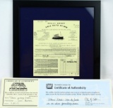 Titanic Prop Ticket Won By Jack Dawson W/COA