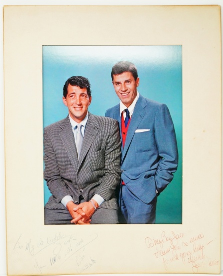 Jack Lord's Dean Martin & Jerry Jewis Signed Photo